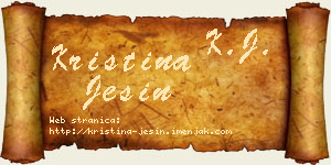 Kristina Ješin vizit kartica